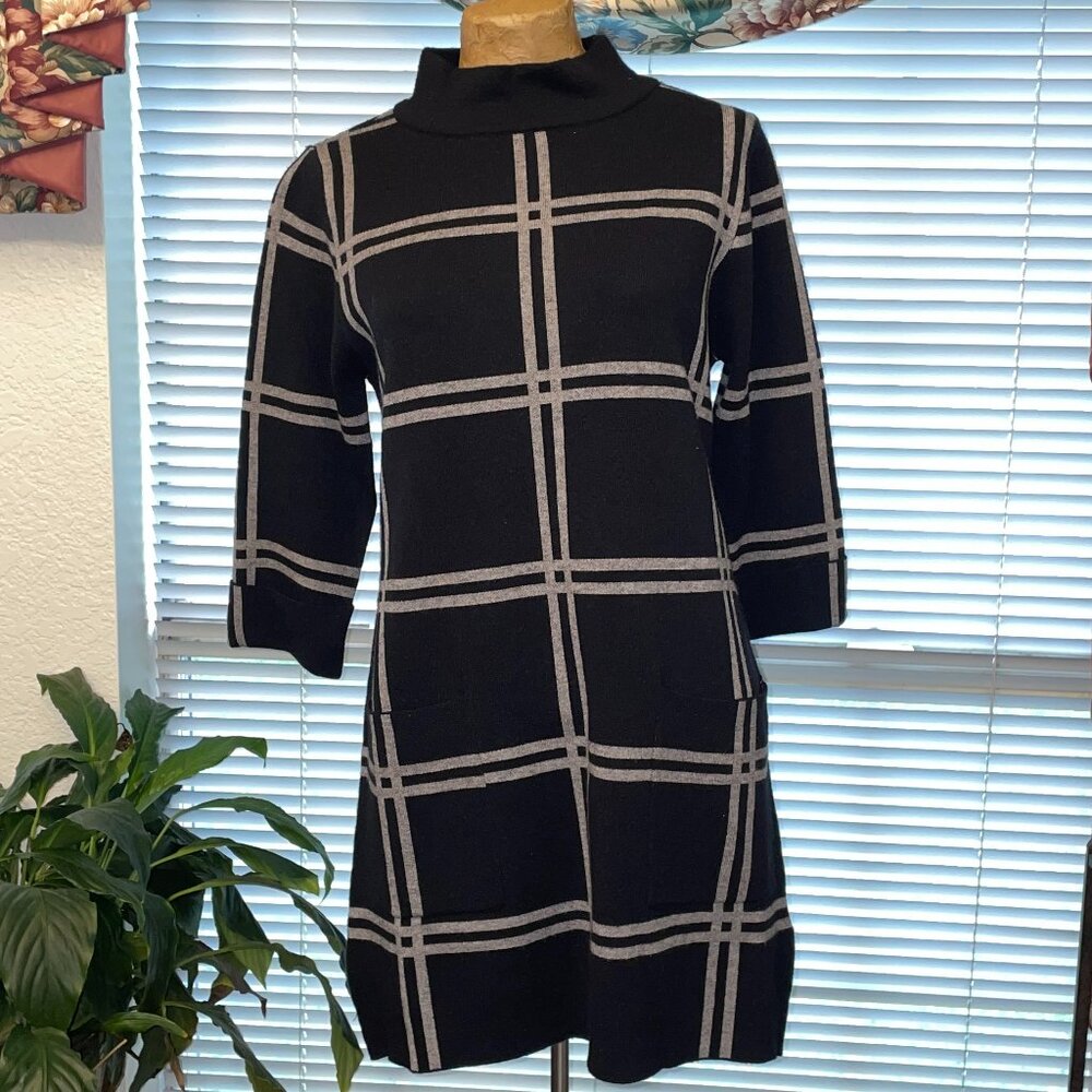 NWT Black and Gray BACI Dress S M  Made in Italy